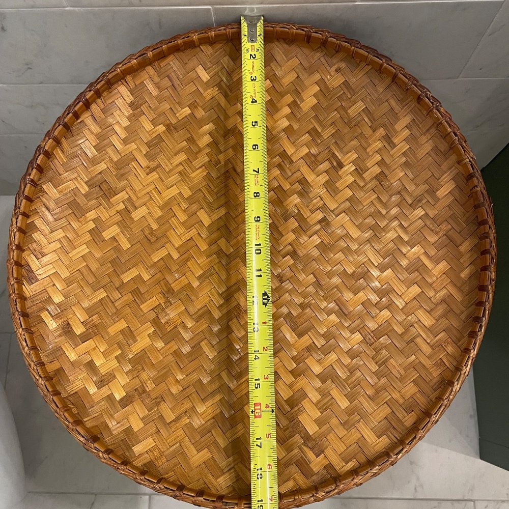 Vintage Rattan Rice Basket - Picture 2 of 3